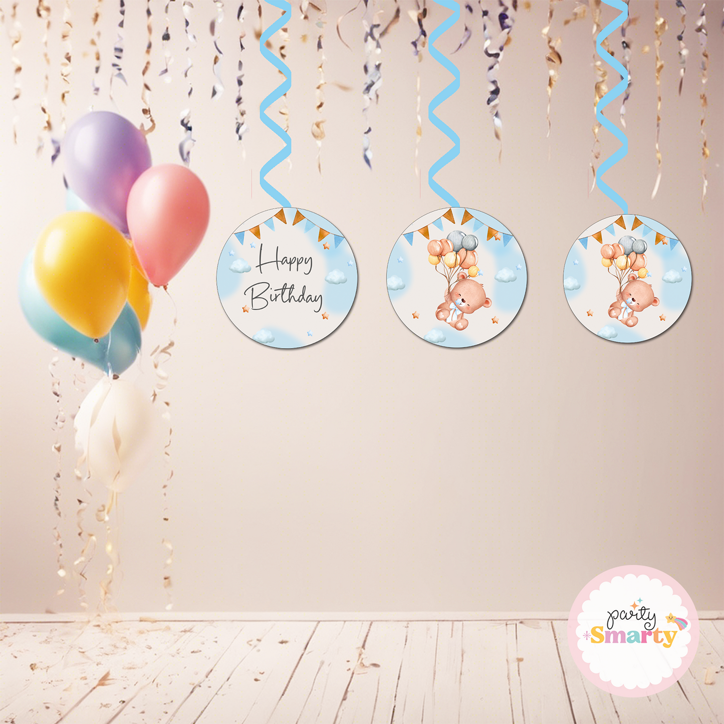 Teddy Bear Blue Smarty Saver 90 Piece Combo