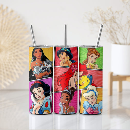Disney Princess Cute Skinny Tumbler
