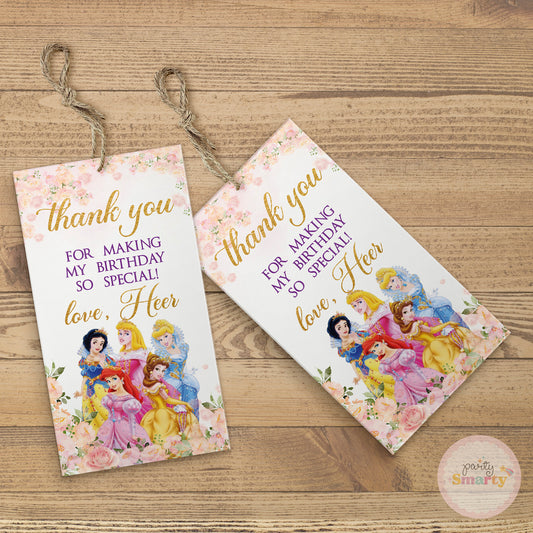 Disney Princess Thank You Tag