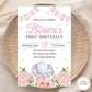 Elephant Pink Invite