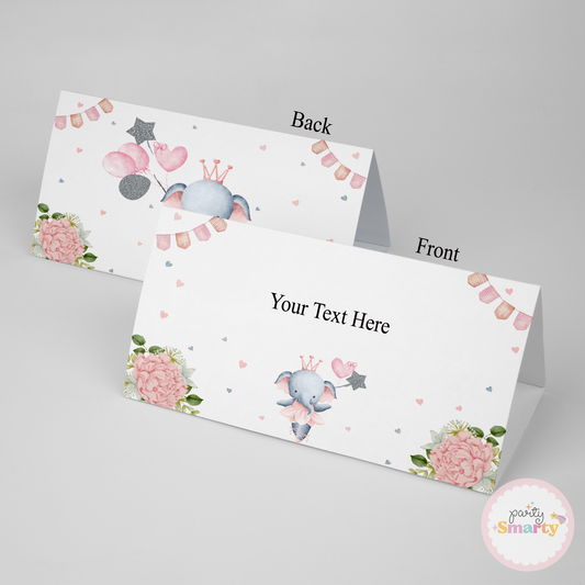 Elephant Pink Food Tags