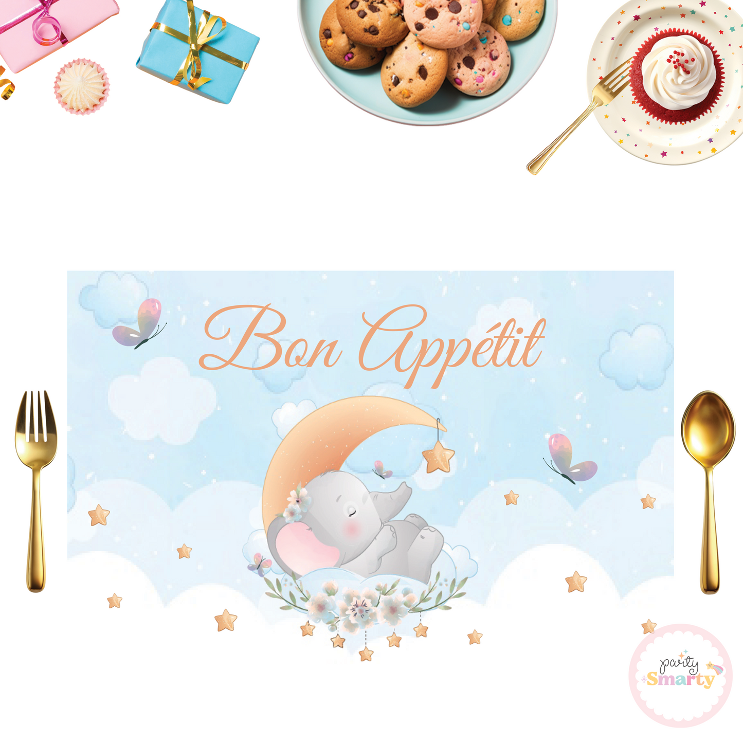 Elephant Baby Shower Table Mat