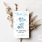 Elephant Blue Thank You Tags - Set of 22