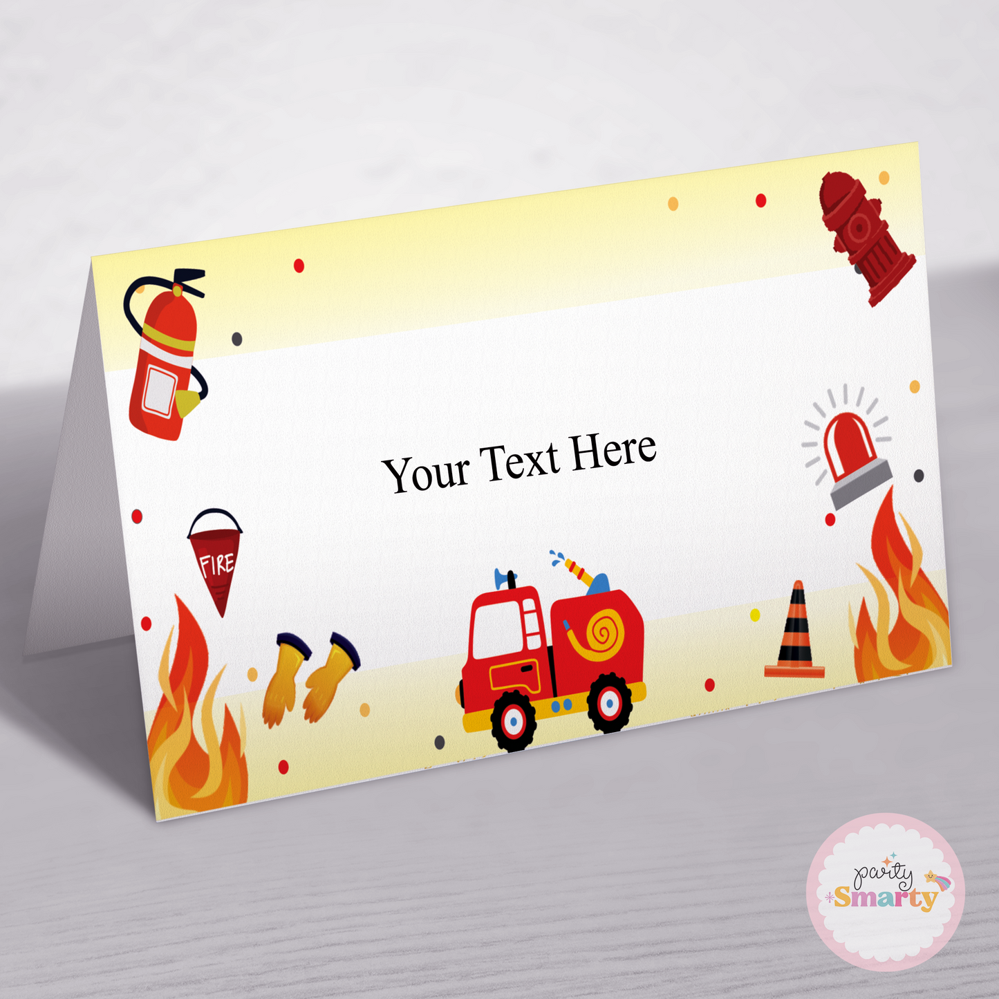 Firetruck Food Tags