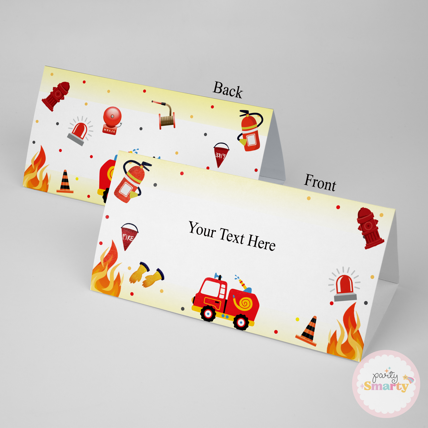 Firetruck Food Tags