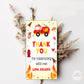 Firetruck Thank You Tags - Set of 22