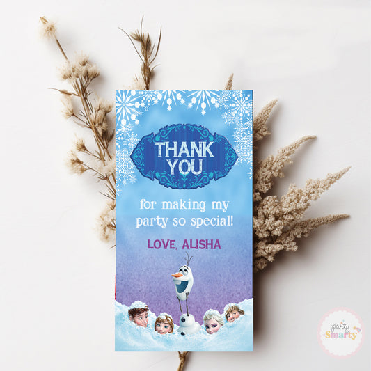 Frozen Thank You Tag