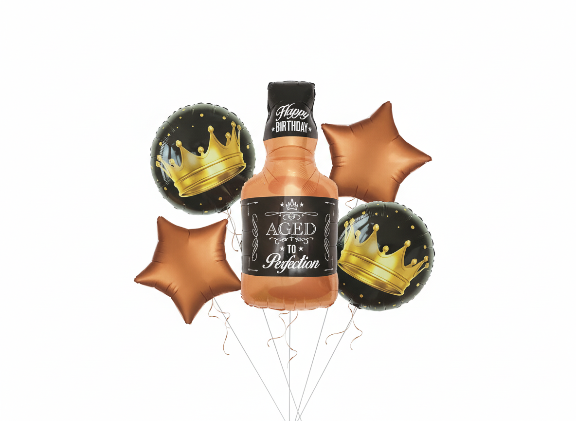 Scotch Bottle Foil Theme Balloons