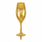 Gold Cheers Champagne Glass Foil Theme Balloons (Set of 1)