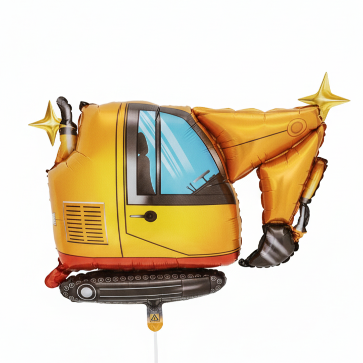 Construction Excavator Foil Theme Balloons (Set of 1)