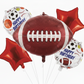 American Football Foil Theme Balloons (Set of 5)