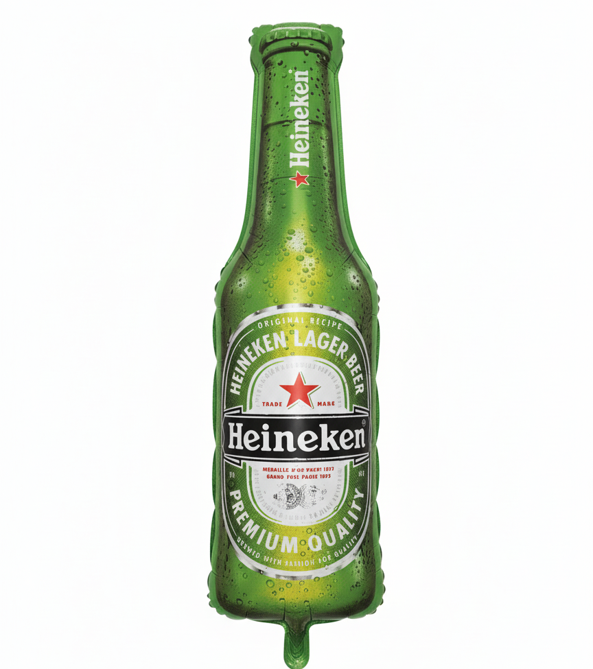 Heineken Beer Bottle Foil Theme Balloons (Set of 1)
