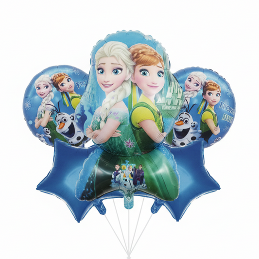 Frozen Assorted Foil Theme Balloons (Set of 5)