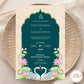 Green Beige Wedding Invite