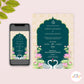 Green Beige Wedding Invite