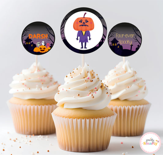 Halloween Birthday Cupcake Topper