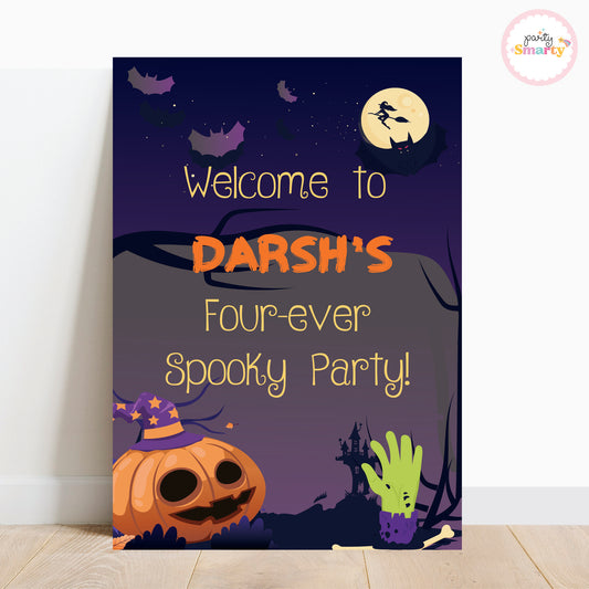 Halloween Birthday Welcome Board