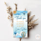 Hot Air Balloon Blue Thank You Tags - Set of 22
