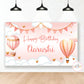 Hot Air Balloon Pink Backdrop