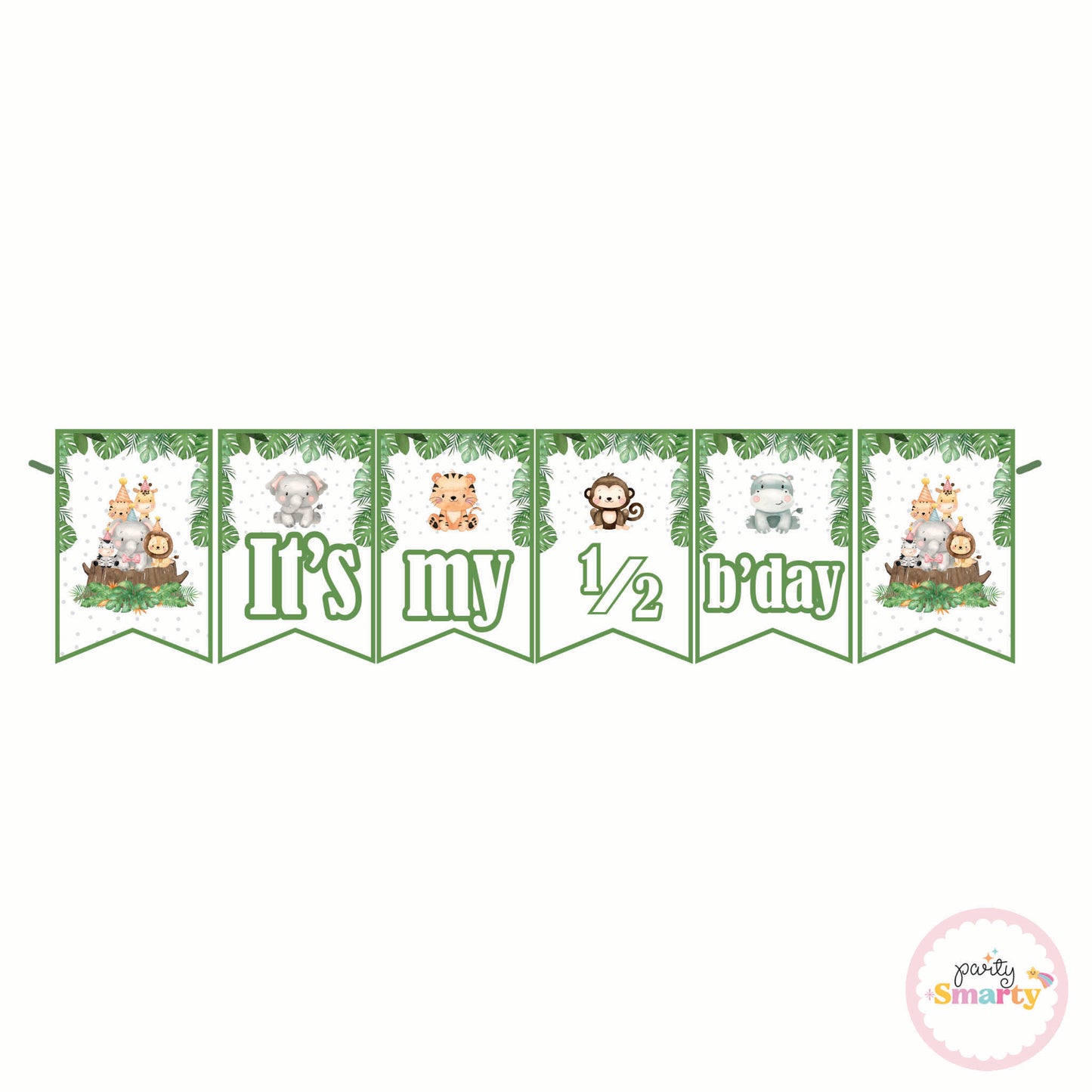 Jungle Half Birthday Bunting