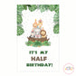 Jungle Half Birthday Placard