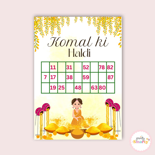 Wedding Haldi Housie Ticket - Set of 15
