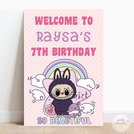 Labubu Girl Welcome Board