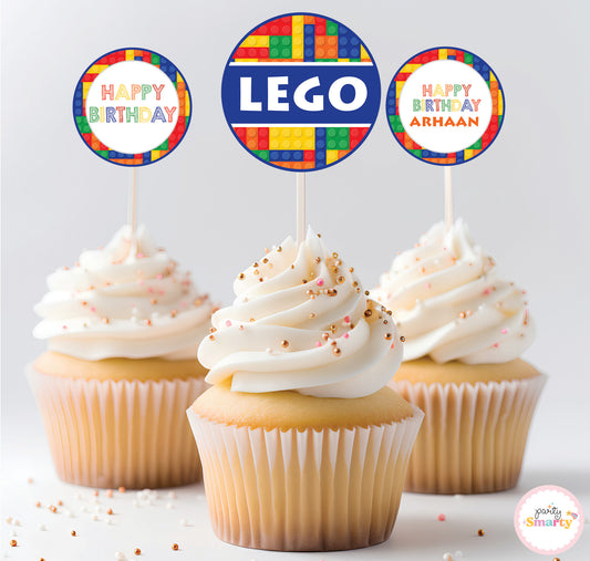 Lego Cupcake Topper