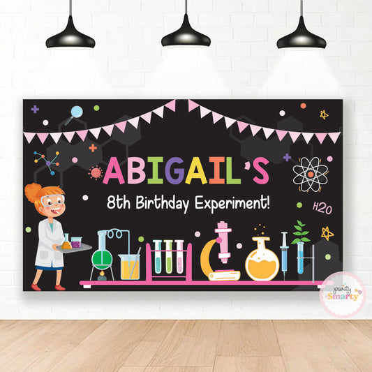 Mad Scientist Girl Backdrop