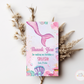 Mermaid Tail Thank You Tags - Set of 22