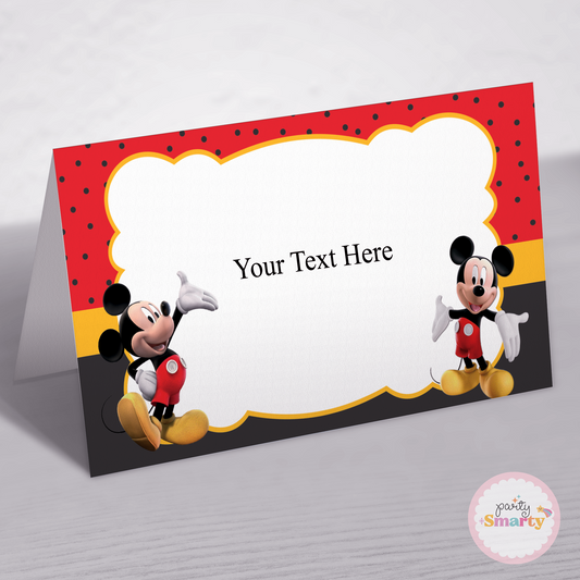 Mickey Mouse Food Tags