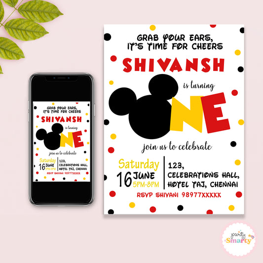 Mickey Mouse Invite