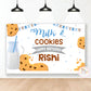 Milk & Cookies Blue Backdrop