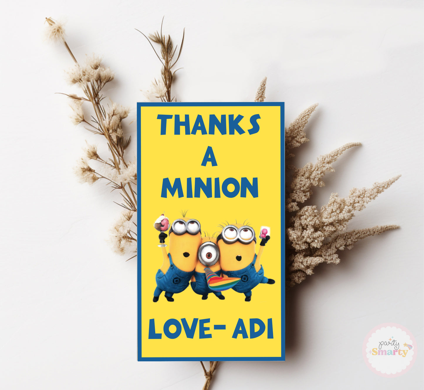 Minion Thank You Tag