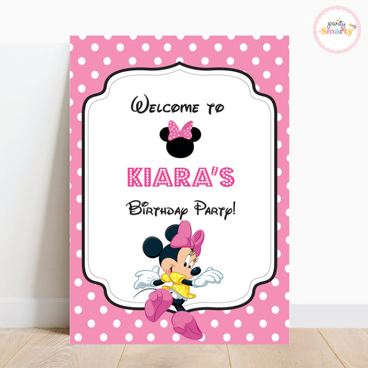 Minnie Mouse Welcome Board