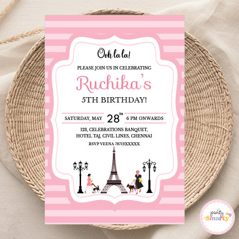 Paris Kiddie Invite