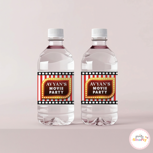 Movie Party Bottle Labels - Set of 10