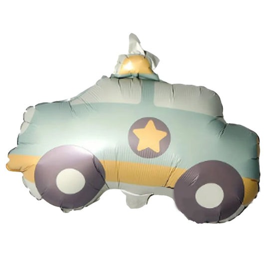Pastel Green Police Car Foil Theme Balloons (Set of 1)
