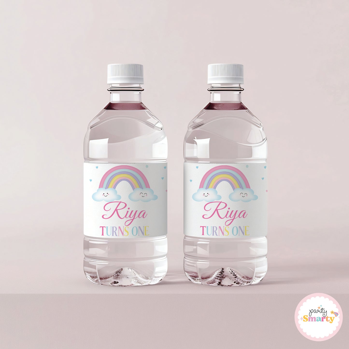 Pastel Rainbow Bottle Label