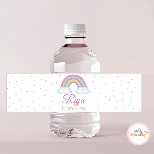 Pastel Rainbow Bottle Label