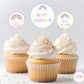 Pastel Rainbow Cupcake Topper