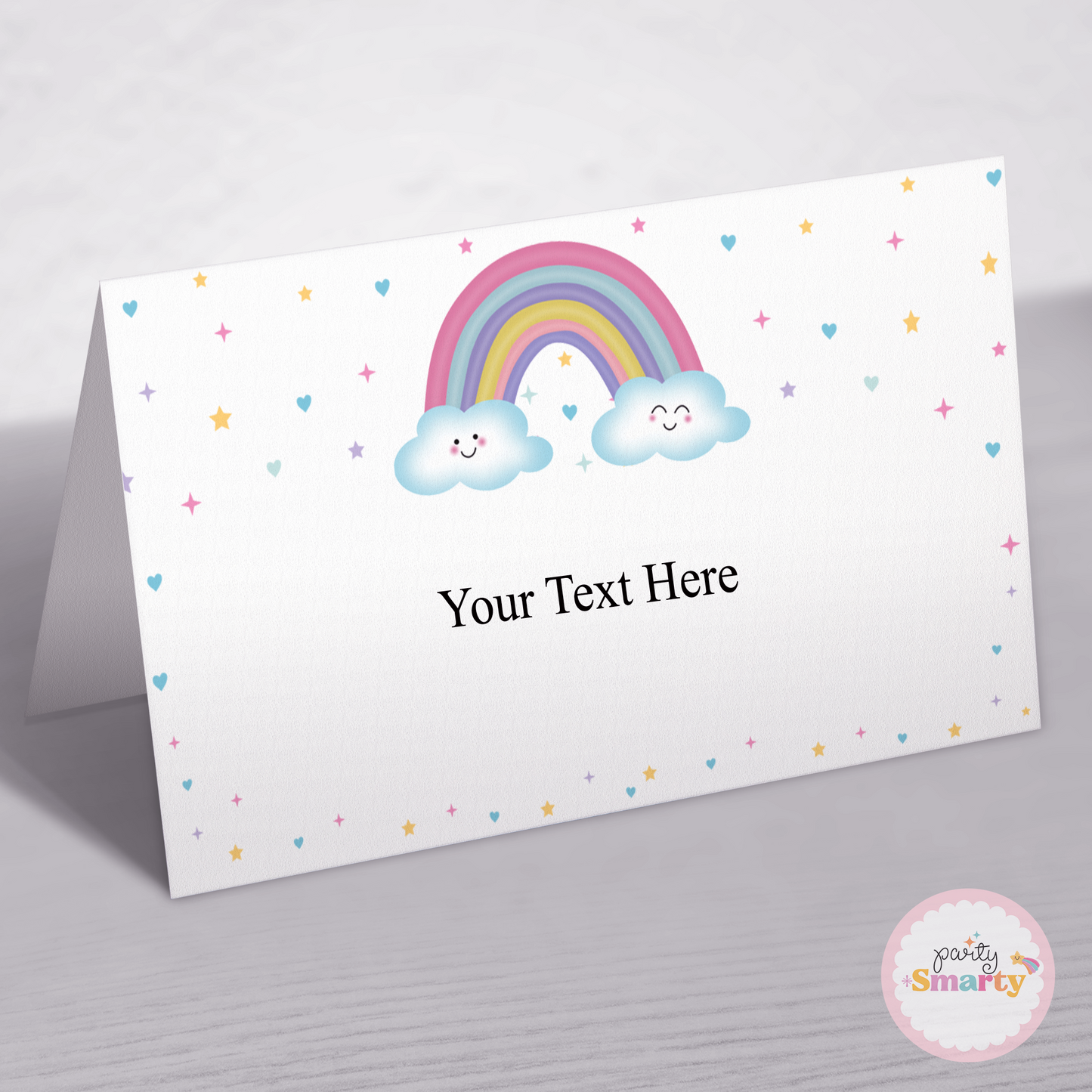 Pastel Rainbow Food Tags