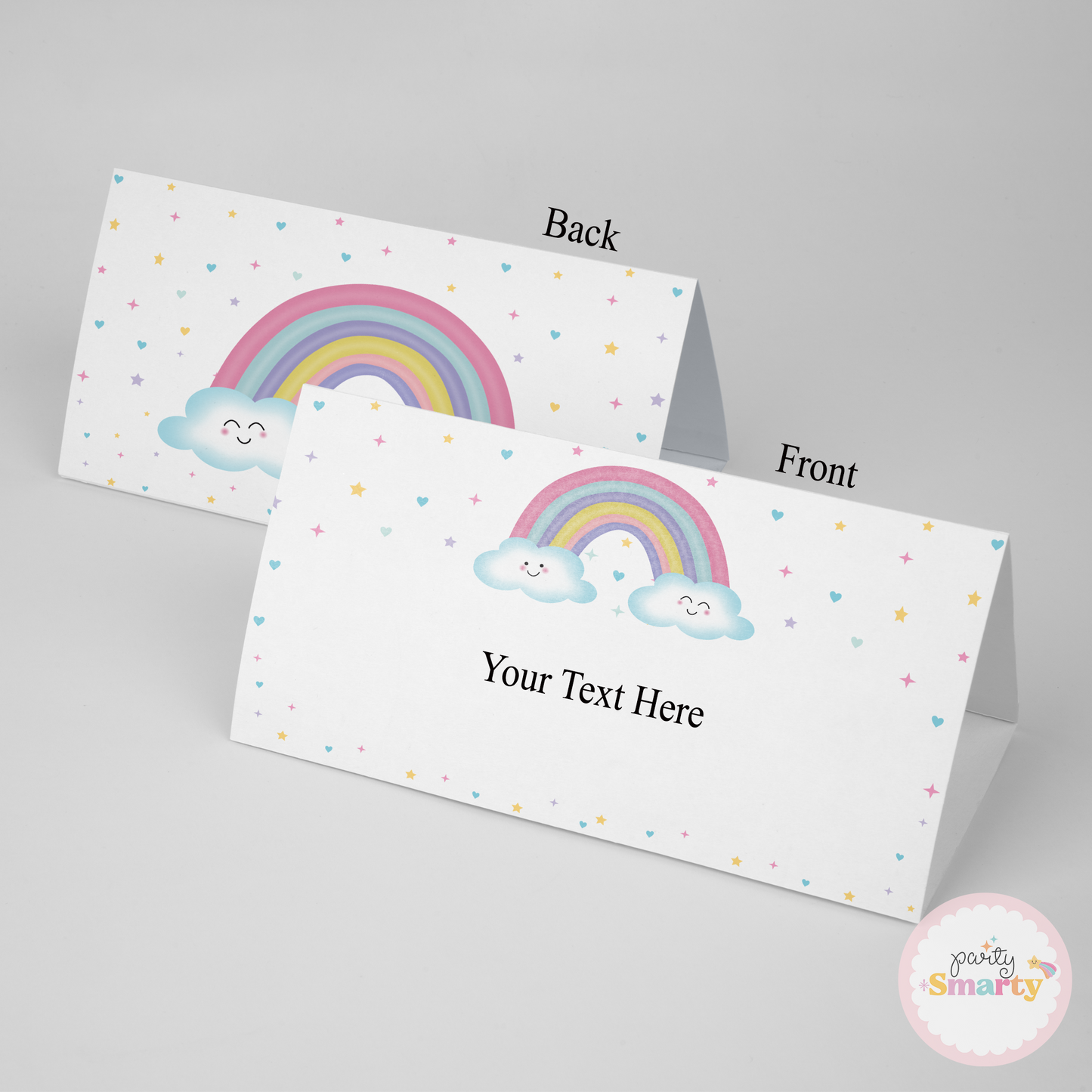 Pastel Rainbow Food Tags