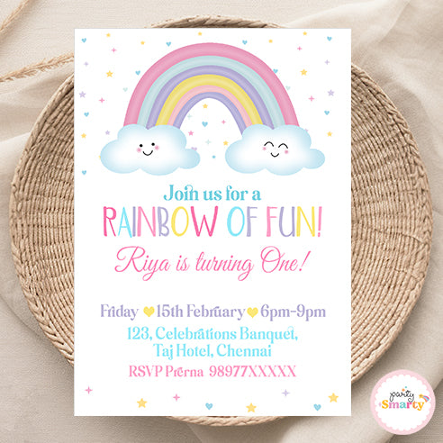 Pastel Rainbow Invite