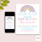 Pastel Rainbow Invite