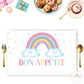 Pastel Rainbow Table Mat