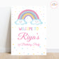 Pastel Rainbow Welcome Board