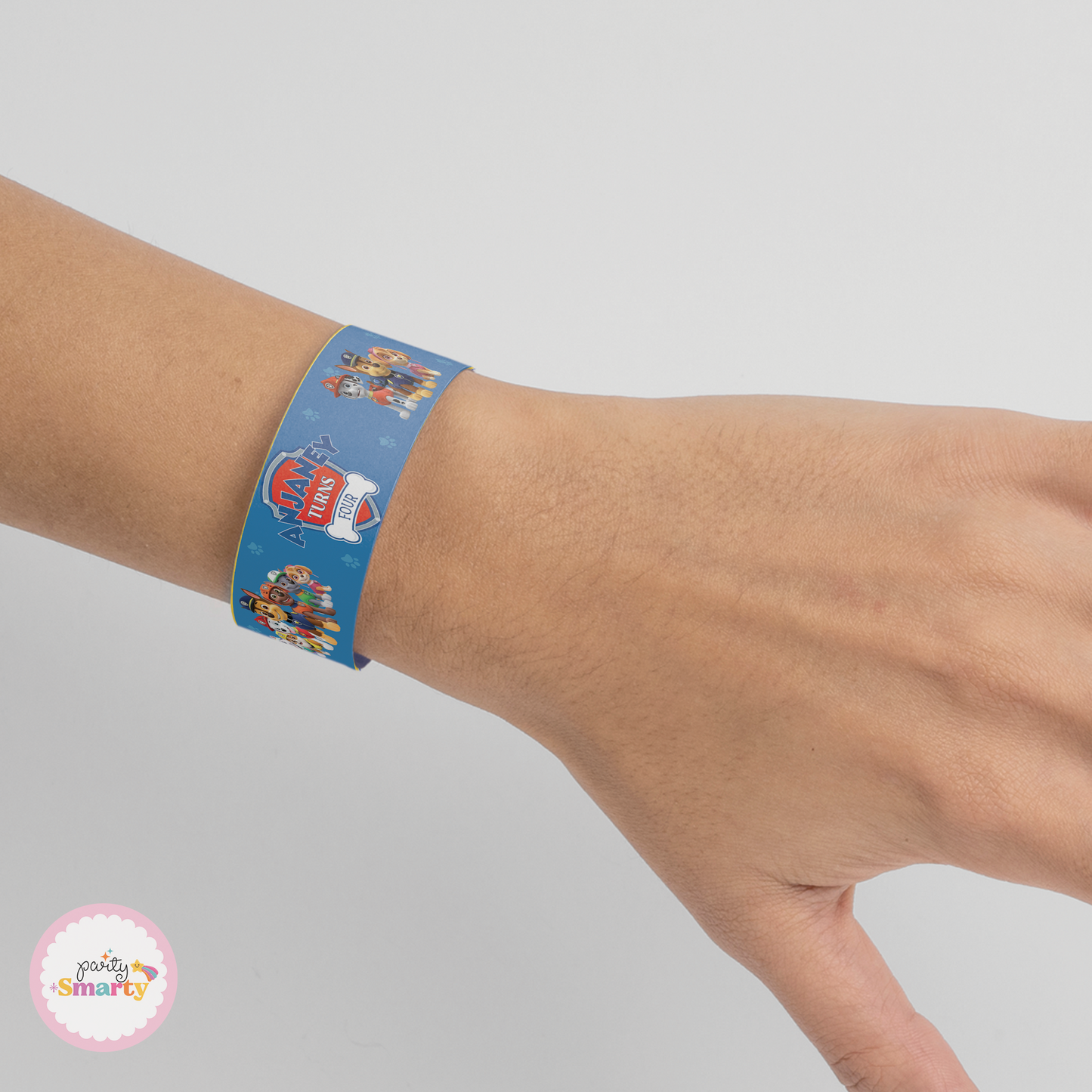 Red Paw Patrol Wrist Bands - Set of 10