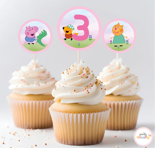 Peppa Pig Cupcake Topper