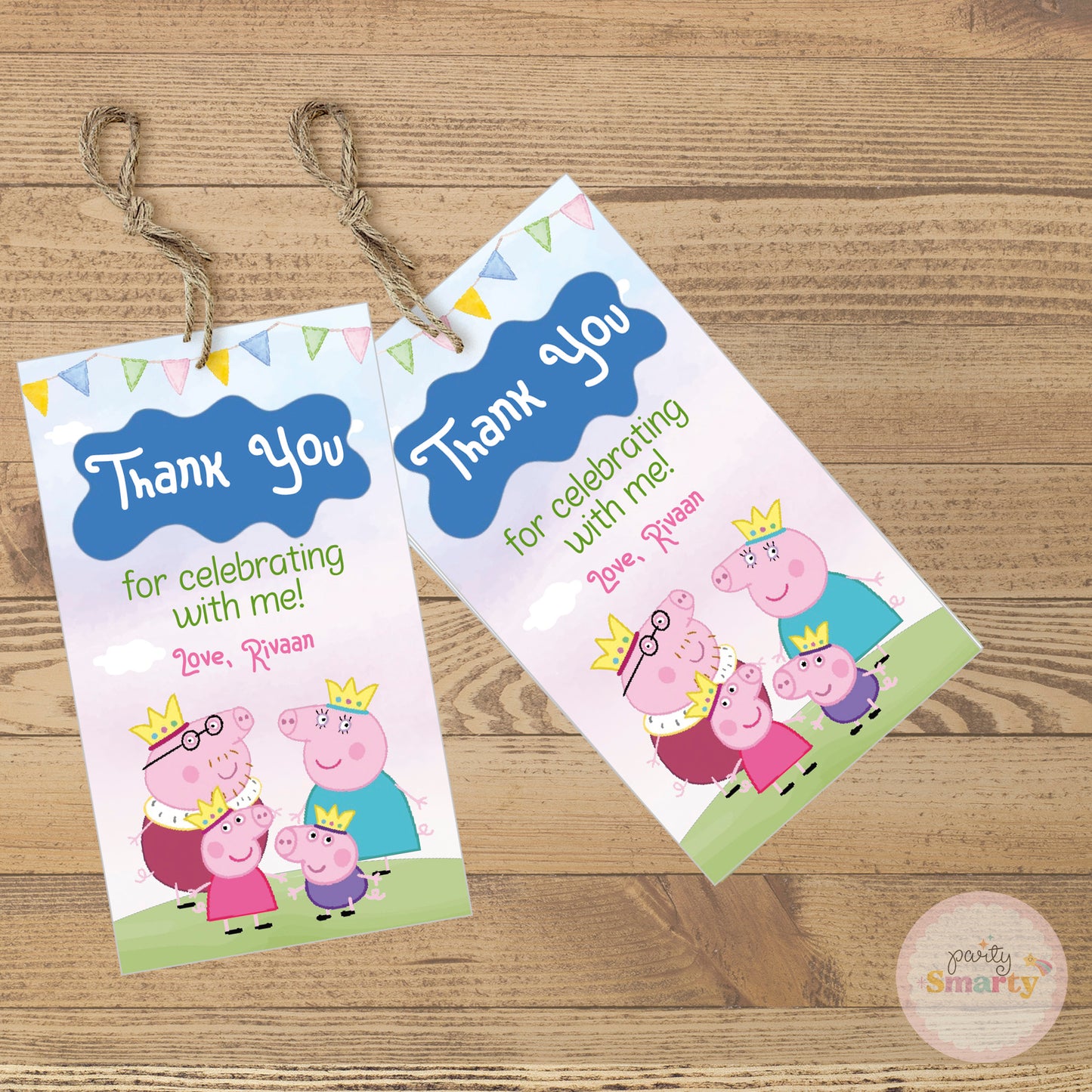 Peppa Pig Thank You Tag